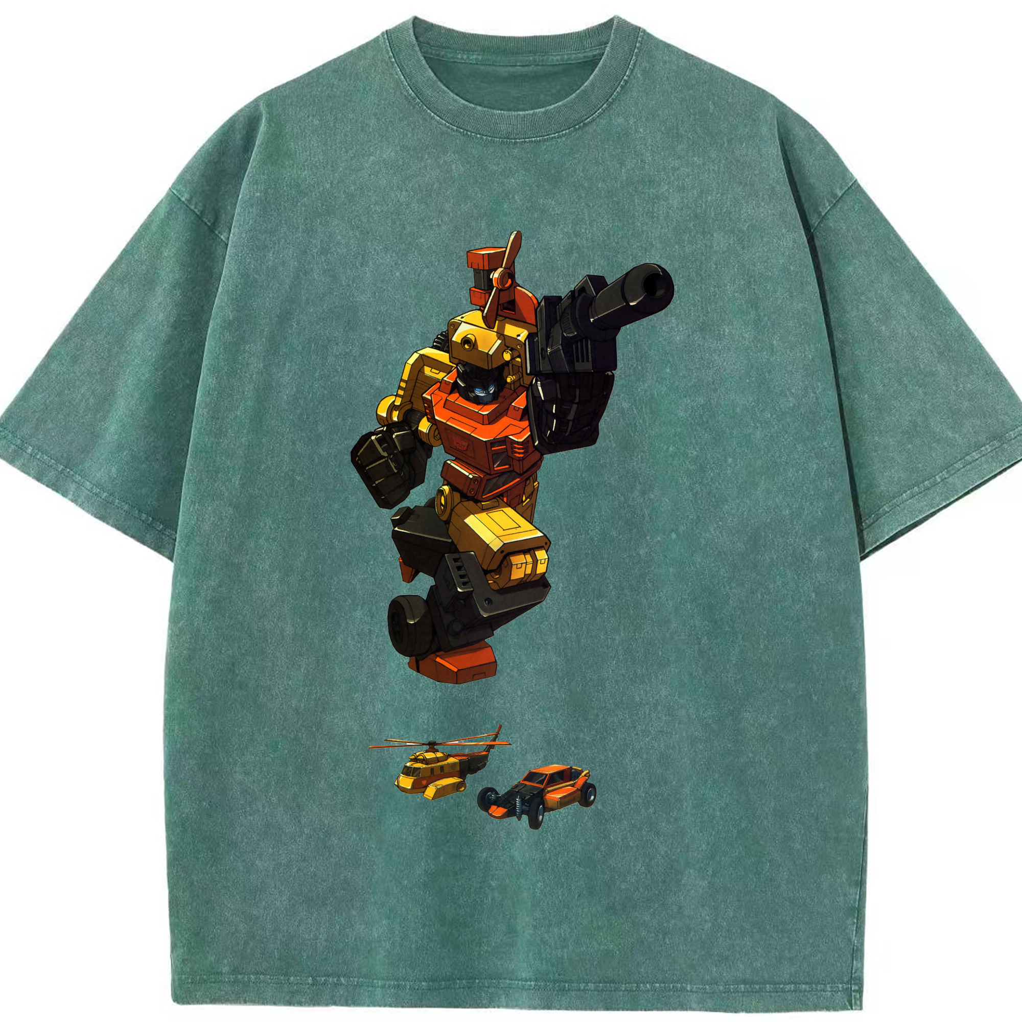 （画像用）  綿100% ヴィンテージ風 半袖Tシャツ（フロントプリント）